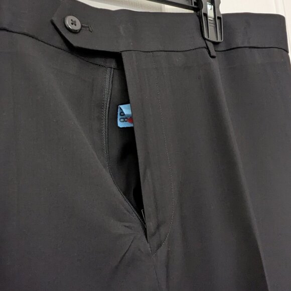 Stafford Black Dress Pants Men's  Size 36/30 Flat Front - Picture 6 of 8